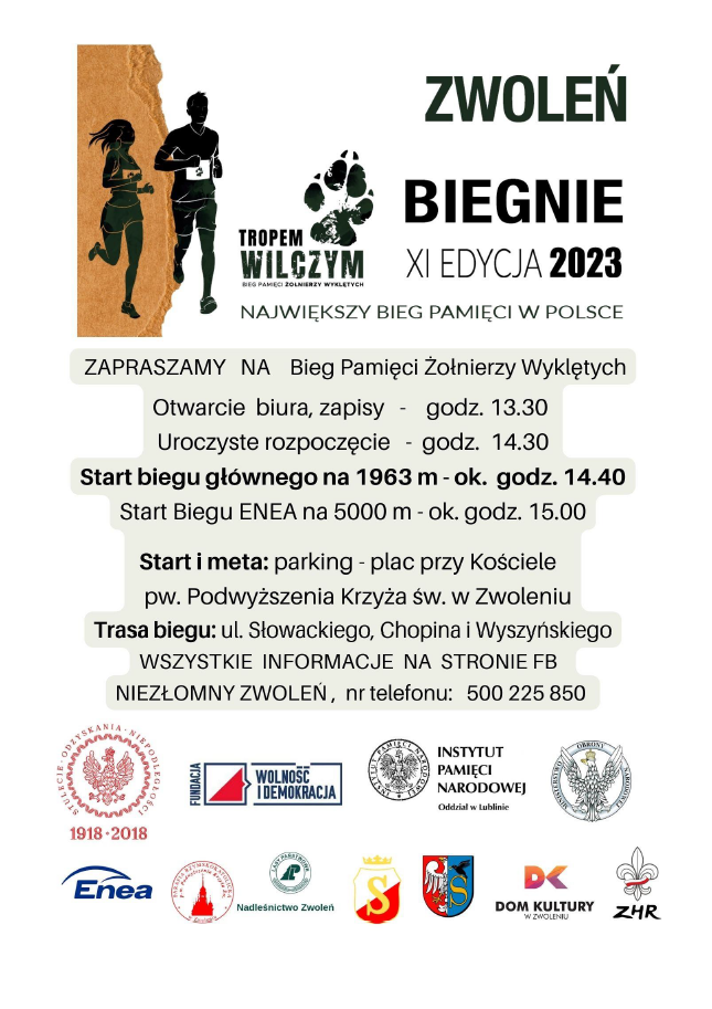 plakat biegu