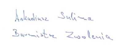 podpis Burmistrza Zwolenia Arkadiusza Sulimy