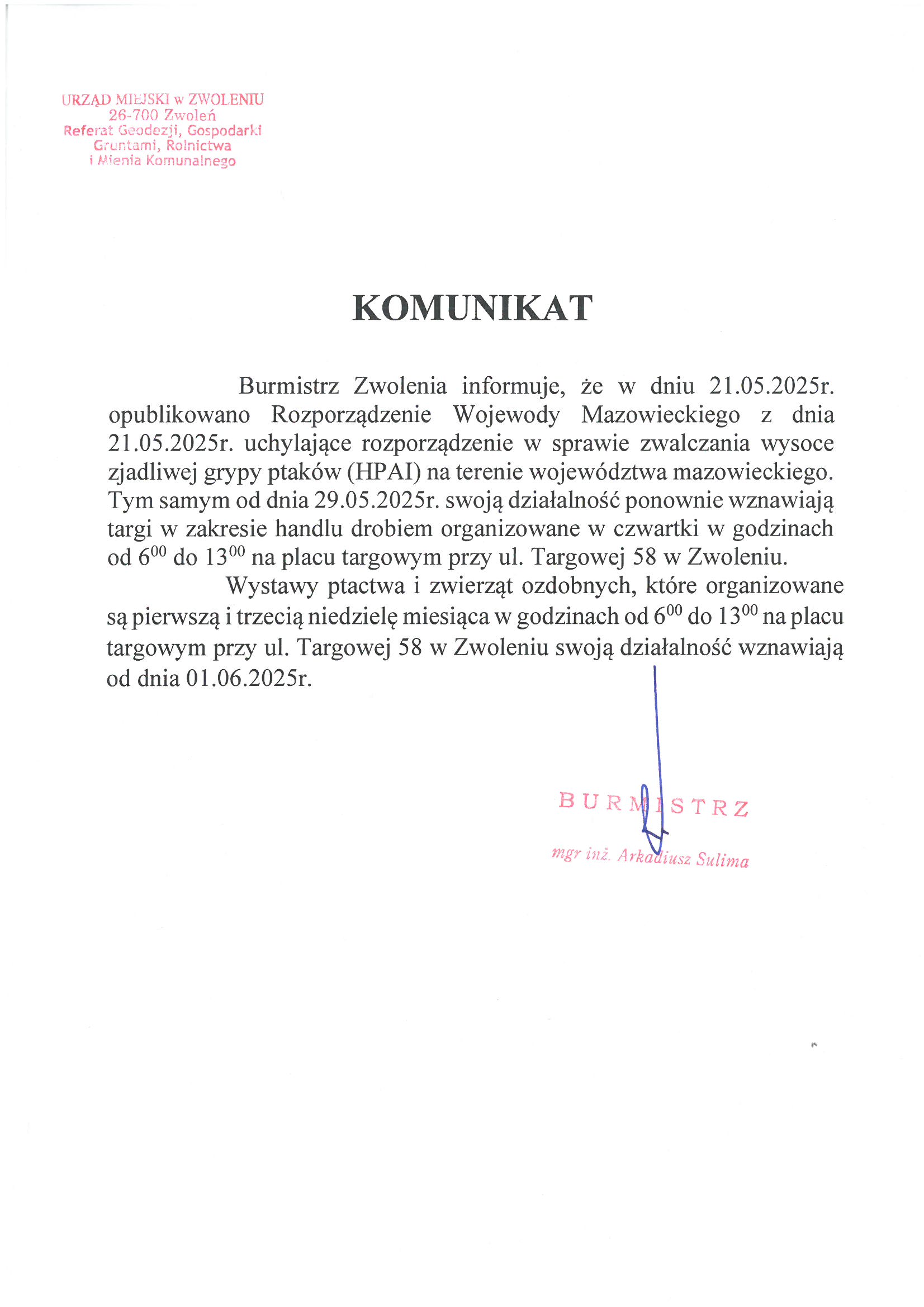 komunikat 